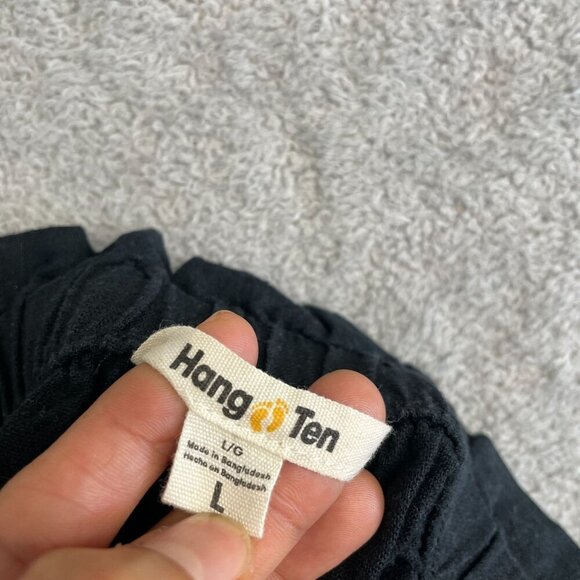 NWOT Black Linen Women's L Rayon Shorts By Hang Ten Casual - Picture 5 of 7